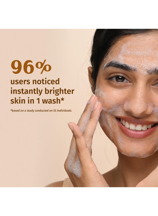 Vilvah Store Milk Powder Face Wash | Gentle Exfoliation & Deep Cleansing | Enriched with Rice Milk, Rice Silk,Rice Powder | For Normal to Oily & Acne Prone Skin | Unscented | Men & Women | 50G - Image 2